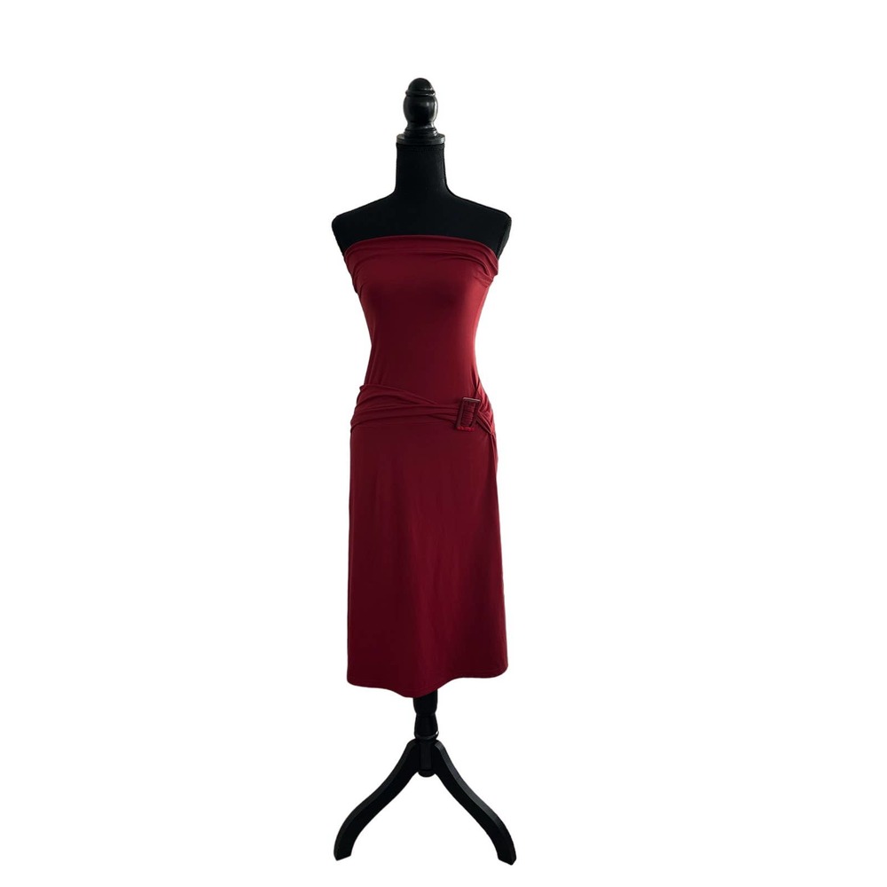 Revolve Susana Monaco Strapless Dress With Attached Belt Sz. Small